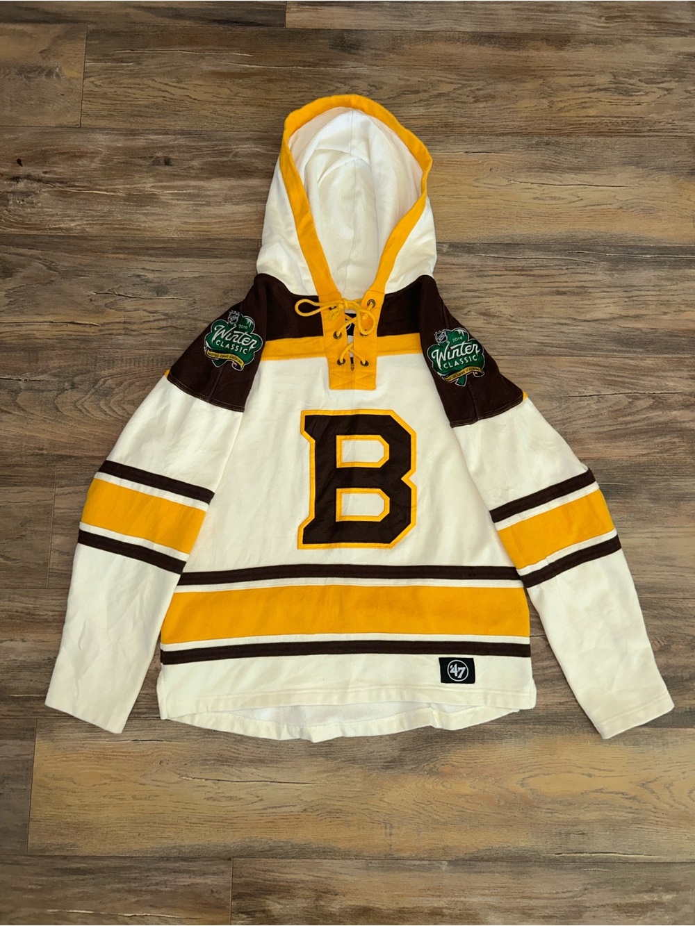 ‘47 Boston Bruins 2019 Winter Classic Jersey Hoodie Medium